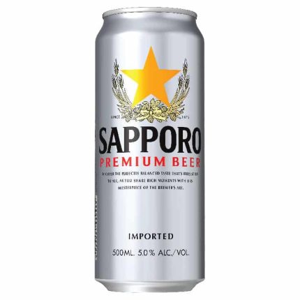 SAPPORO PREMIUM BEER 500ML 24’S