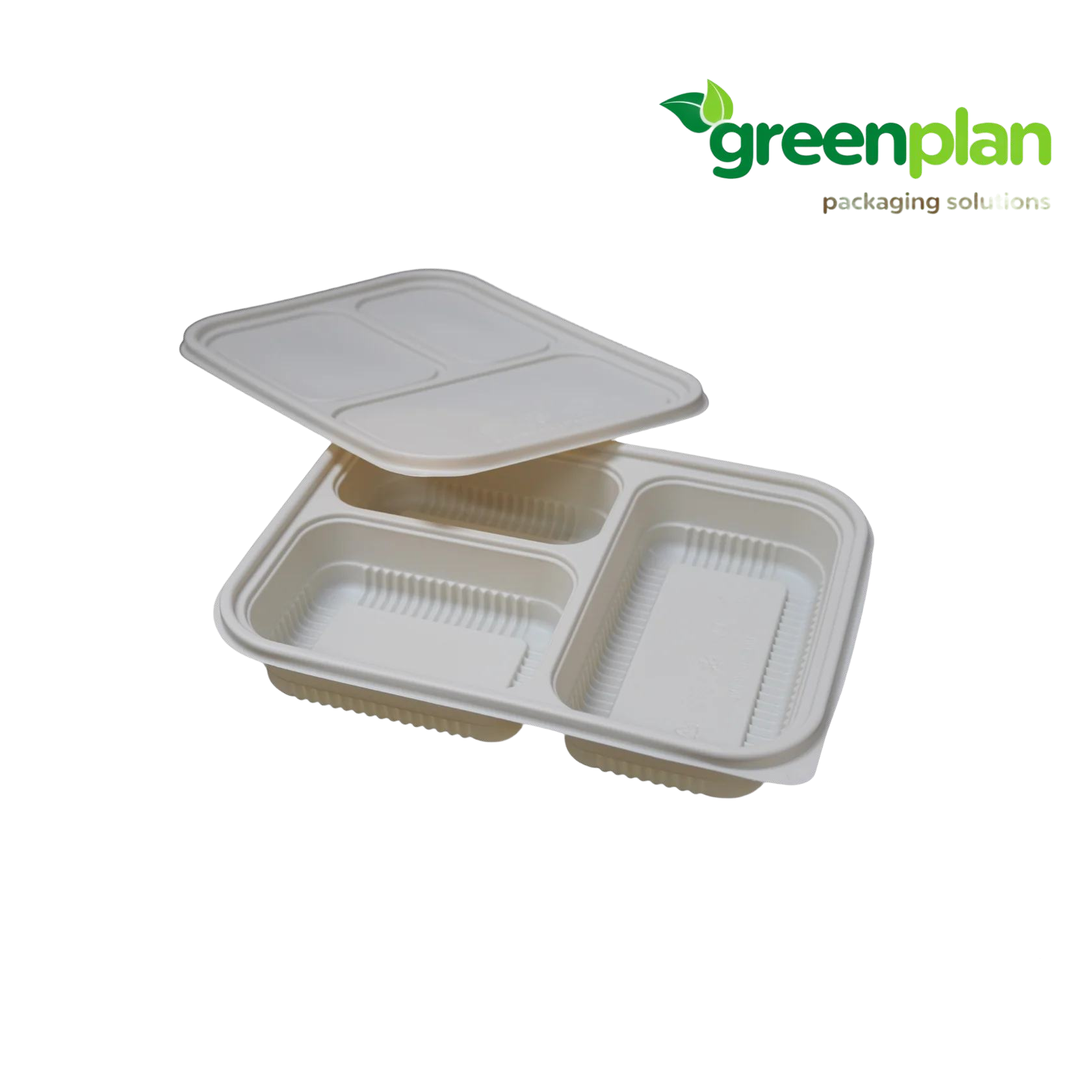 3 Compartment Bento Box Cornstarch