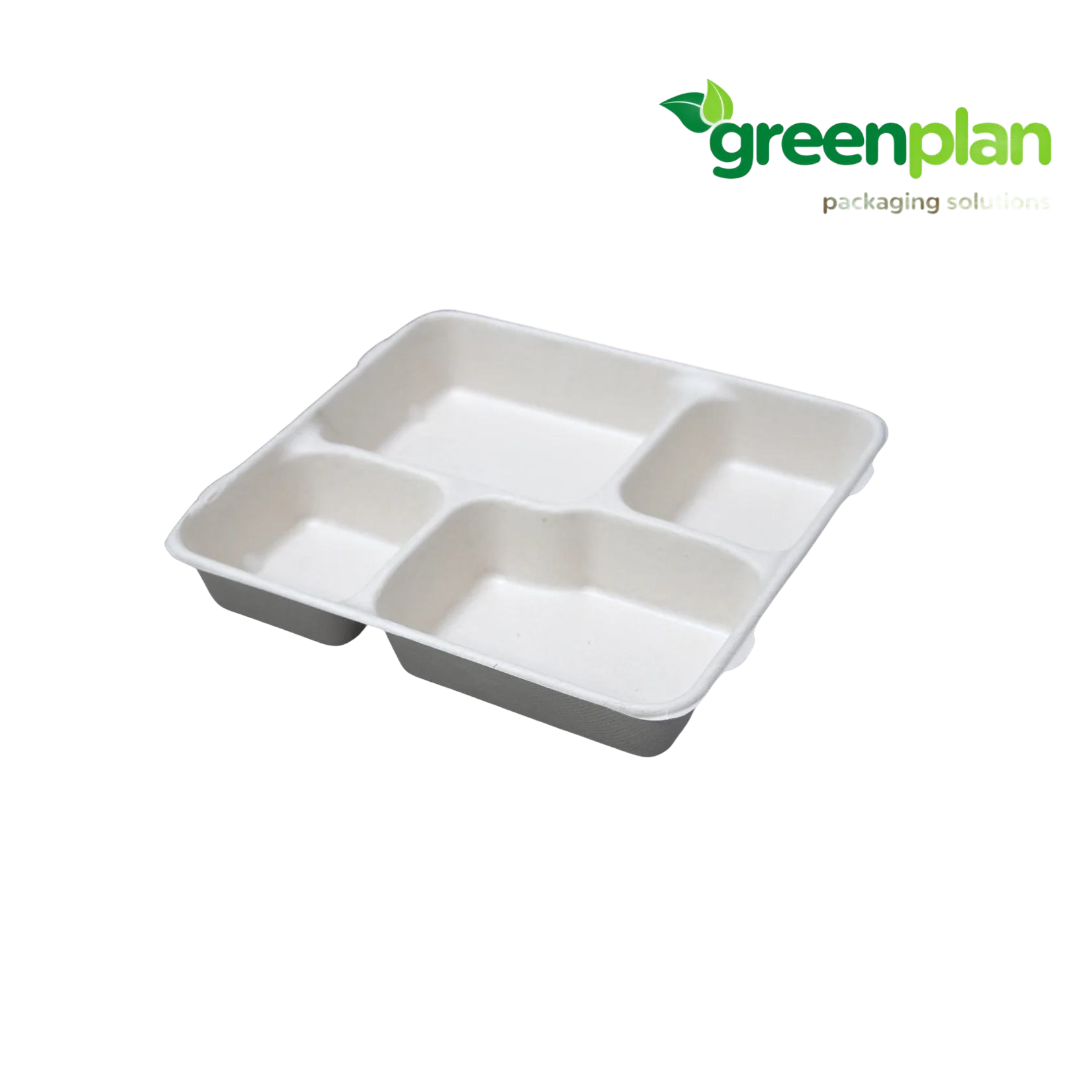 4 Compartment Square Food Tray Bagasse