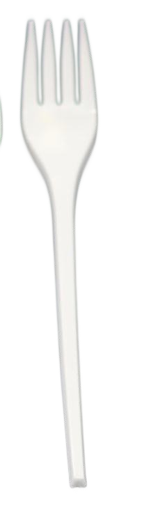 168mm Plastic Fork White