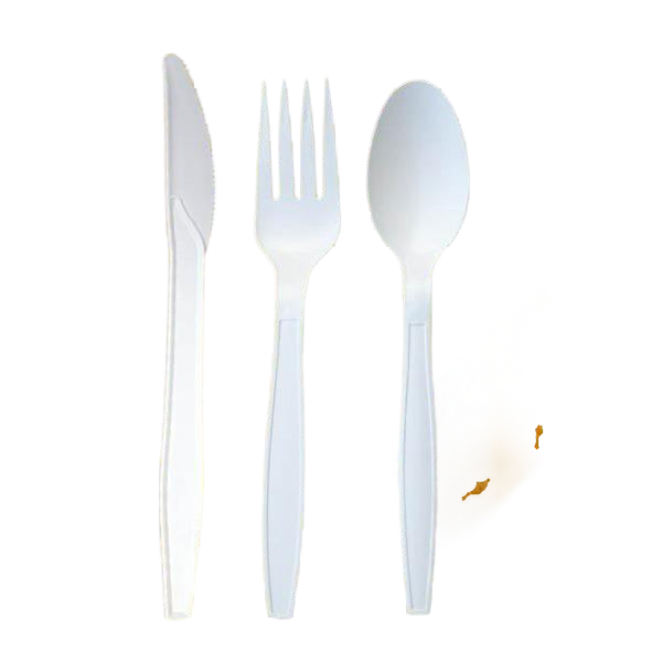 Bio Cutlery Set with Knife White