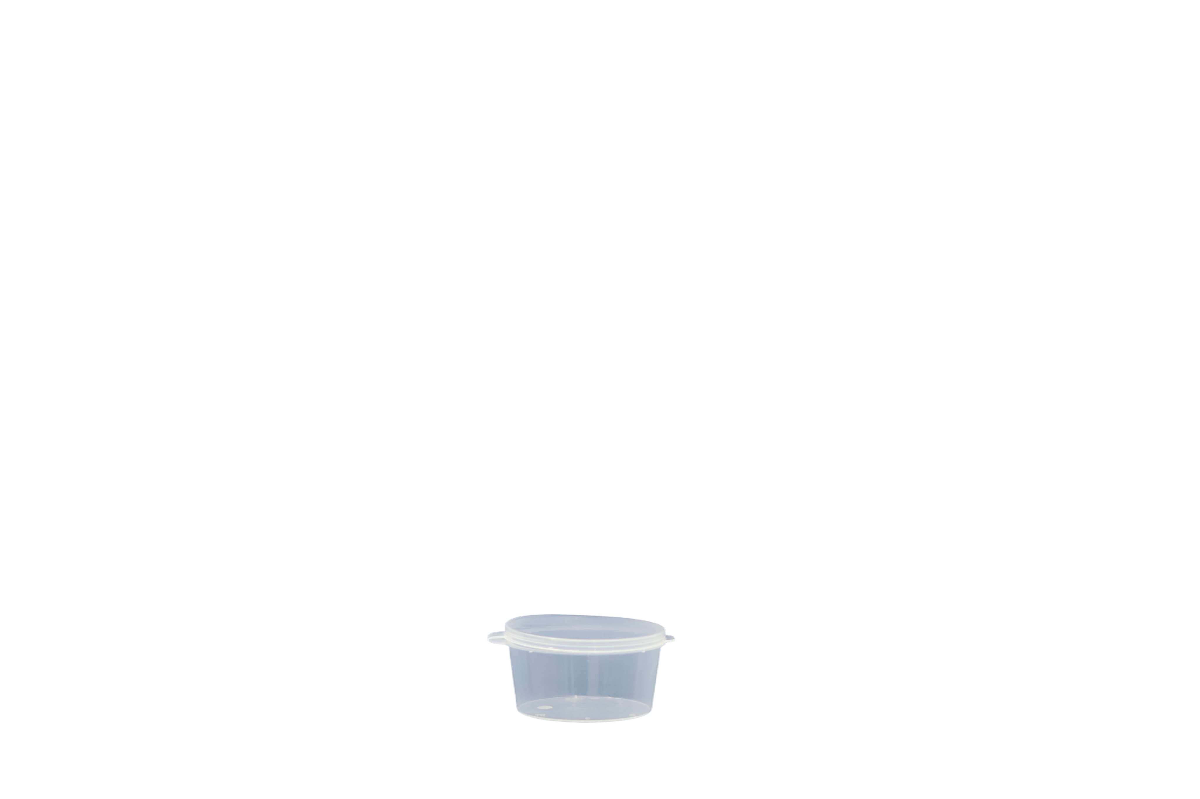 Round Container 1.25oz with Attached Lid