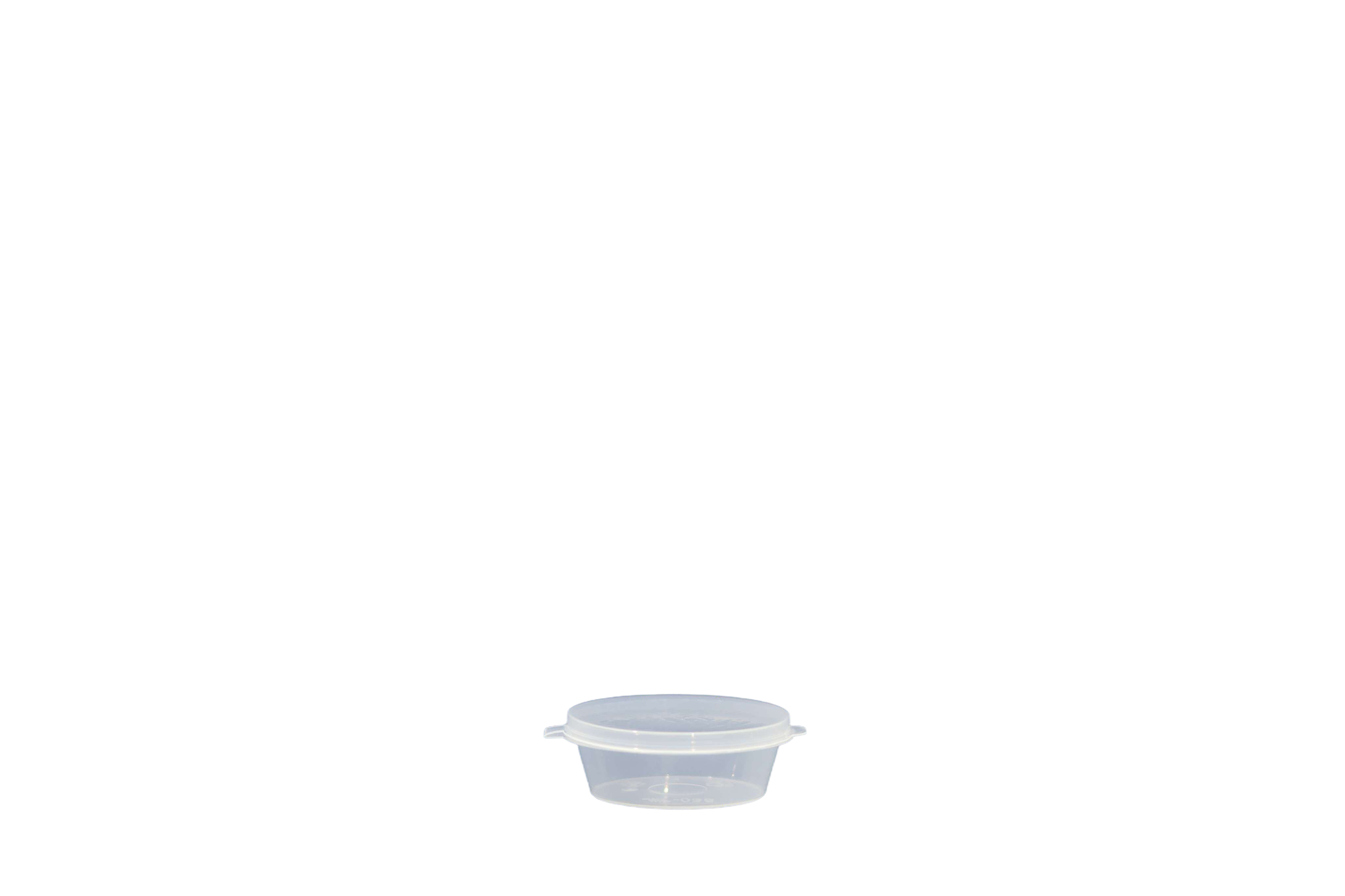 Round Container 1.35oz with Attached Lid