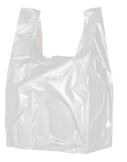 Plastic Carrier Bag Medium 11" + 6.5" x 18"