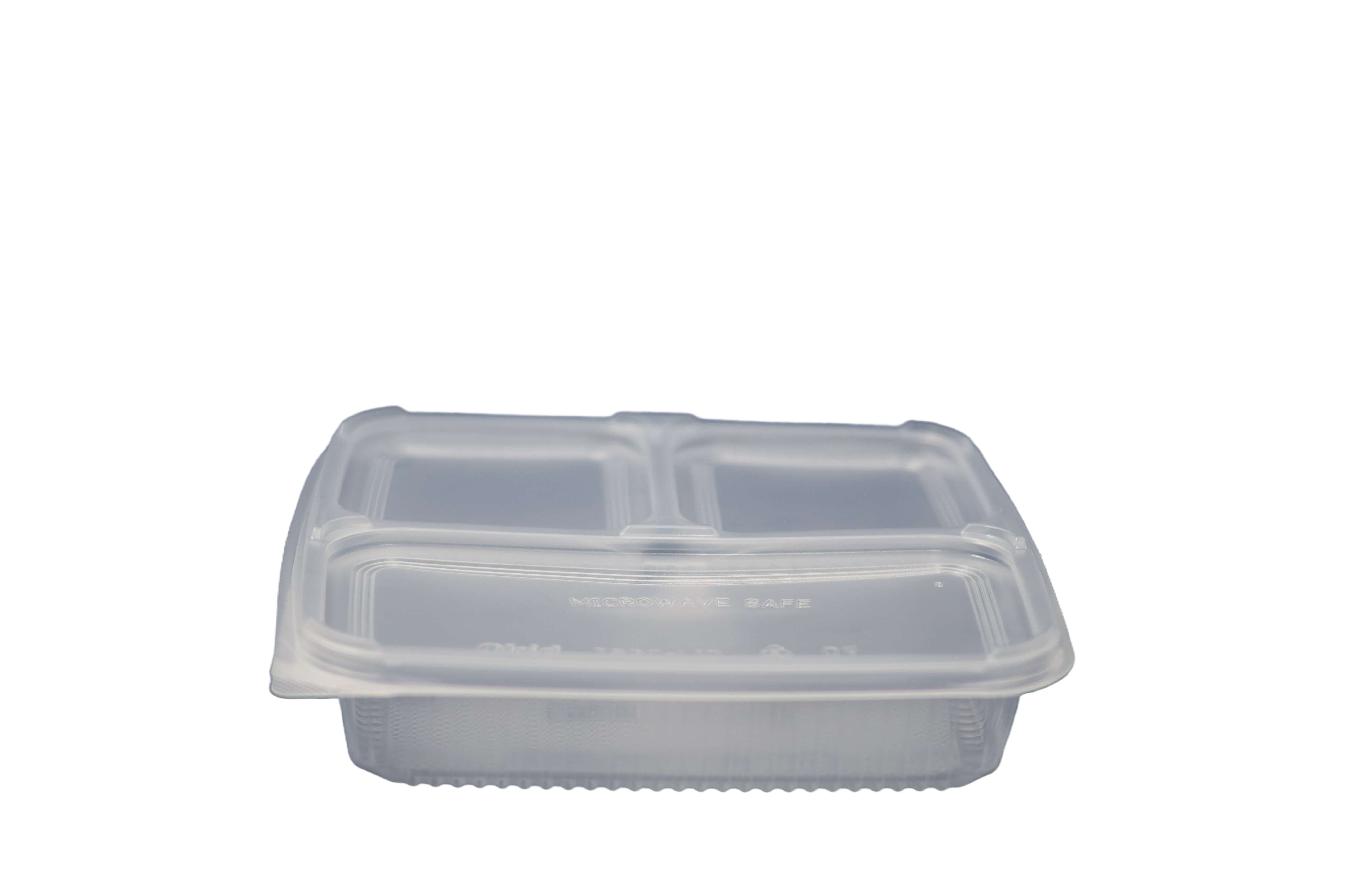 PP Take Away Box 3 Compartment with Lid