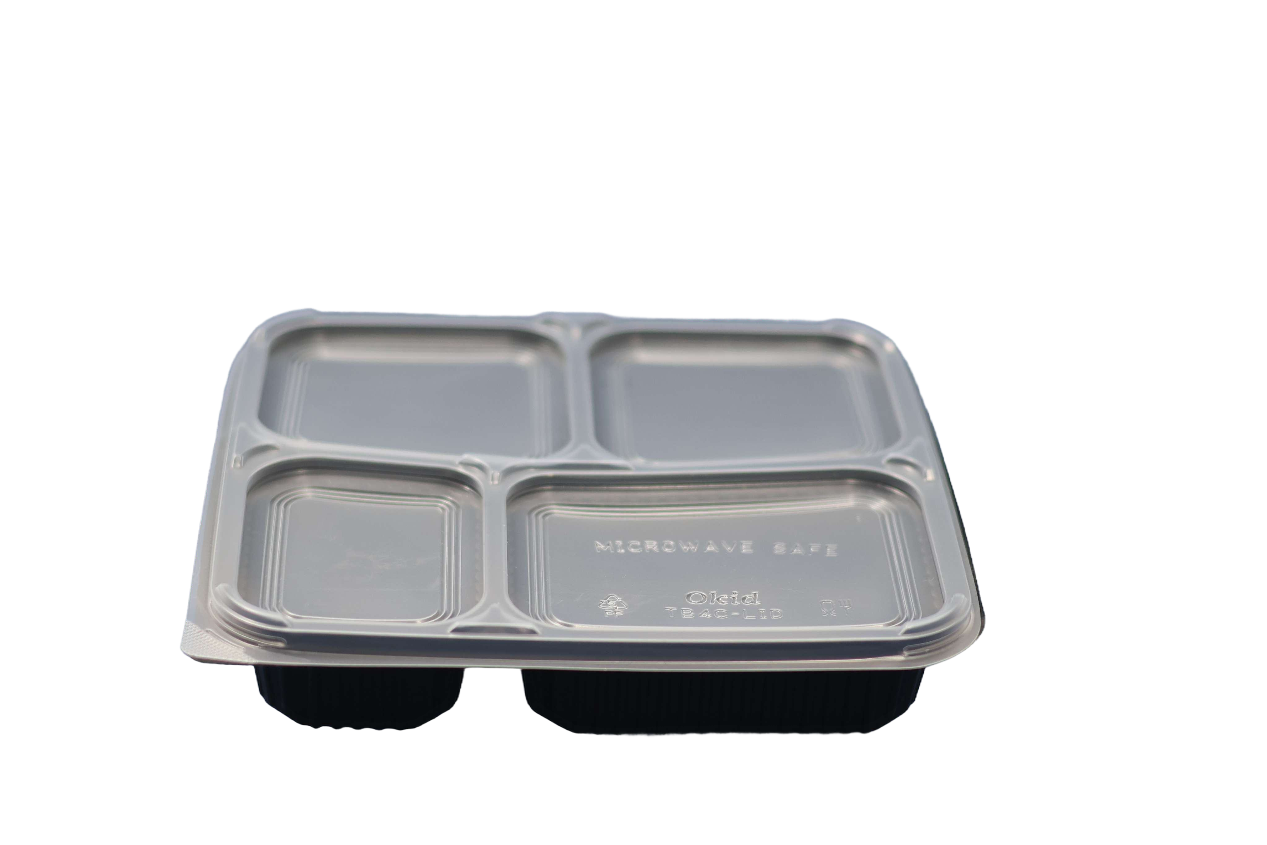 PP Take Away Box 4 Compartment with Lid
